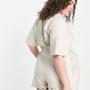 ASOS short sleeve tie waist romper